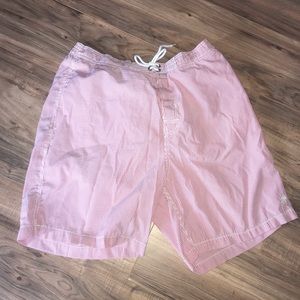 Pink seersucker men’s swim trunks XXL